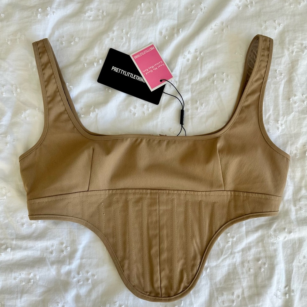 PrettyLittleThing Shape Structured Corset Top